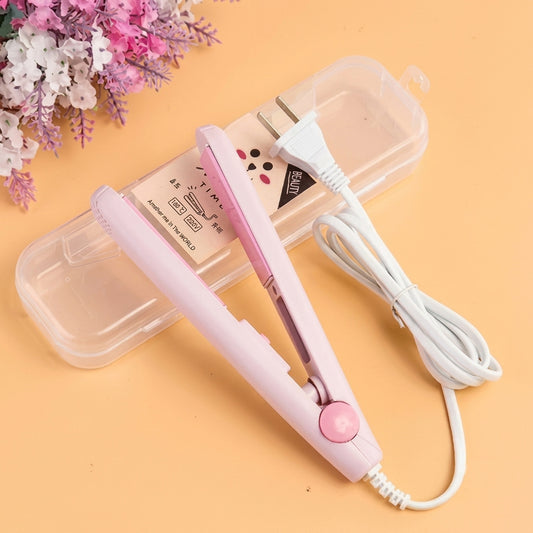 Portable Mini Professional Hair Straightener with Temp Control & Storage Case