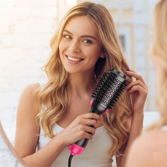 4-in-1 Hot Air Styler Brush – Dry, Curl & Straighten